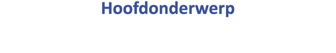 Hoofdonderwerp