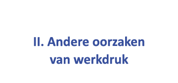  II. Andere oorzaken van werkdruk