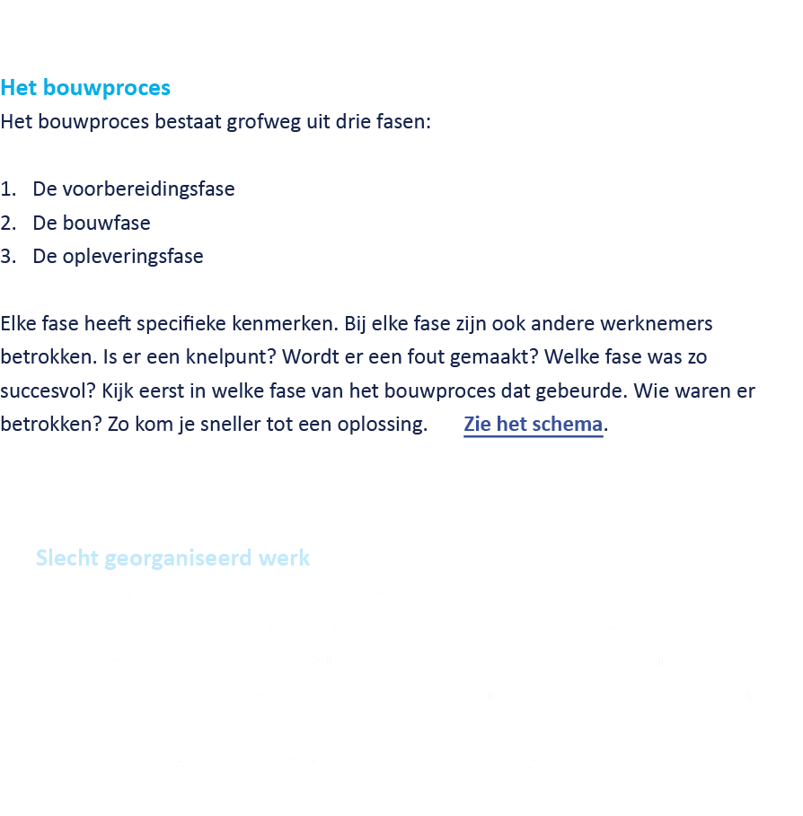  Het bouwproces Het bouwproces bestaat grofweg uit drie fasen: De voorbereidingsfase De bouwfase De opleveringsfase E...