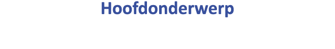 Hoofdonderwerp