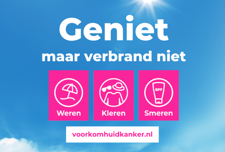 huidfonds campagne geniet maar verbrand niet